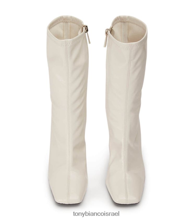 מגפונים | נשים פטנט ecru crinkle Tony Bianco מגפונים של רמי 8BNR8T498